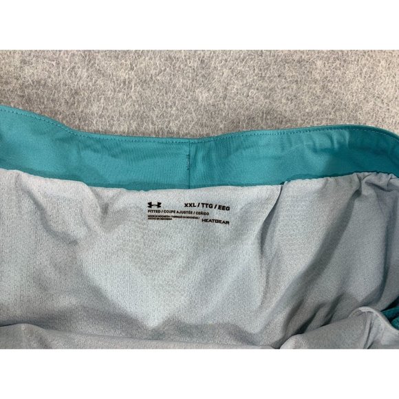 Under Armour Fitted Heat Gear Lined Running Shorts (Women's XXL) Blue - Picture 3 of 8